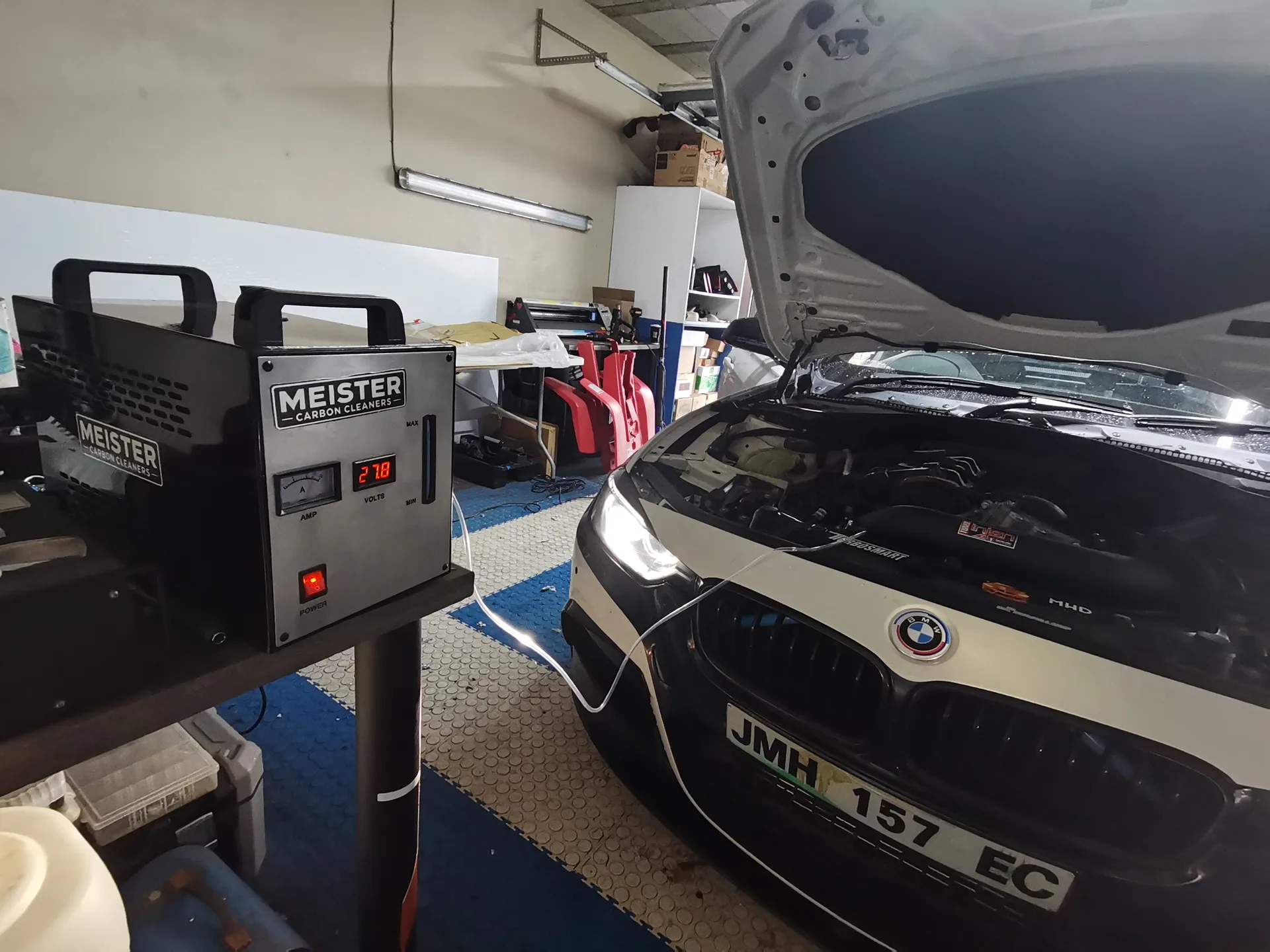 Real vehicle carbon cleaned by MCC