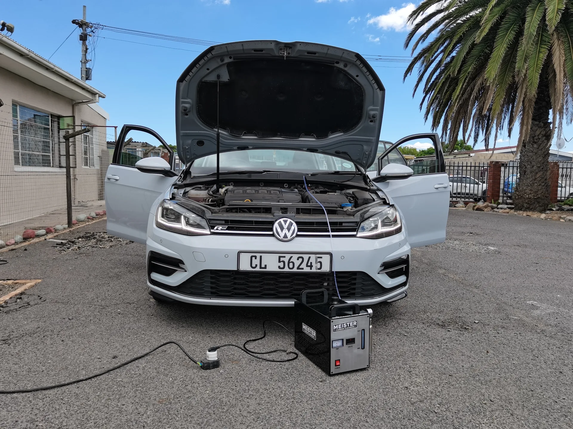 Real vehicle carbon cleaned by MCC