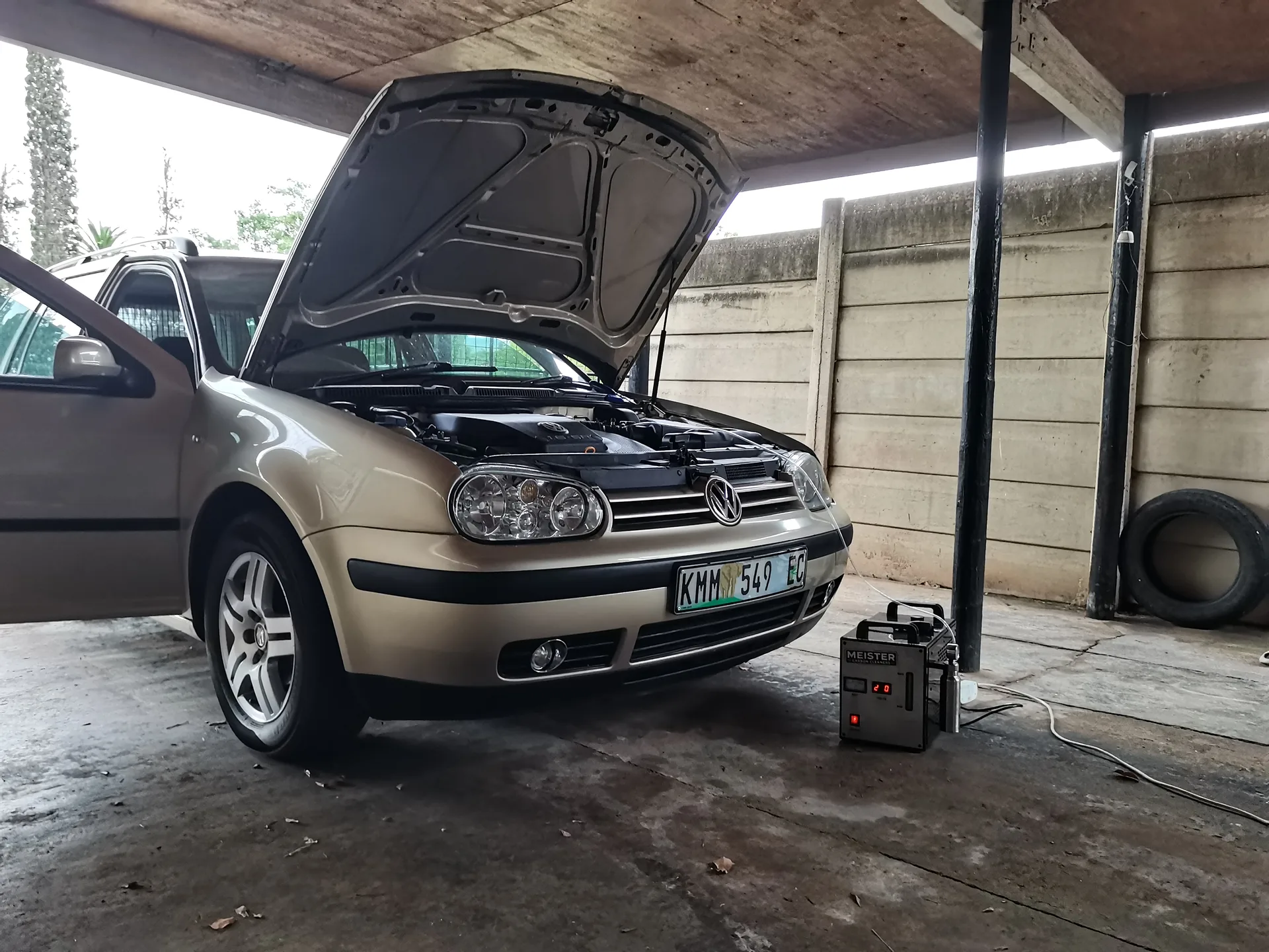 Real vehicle carbon cleaned by MCC