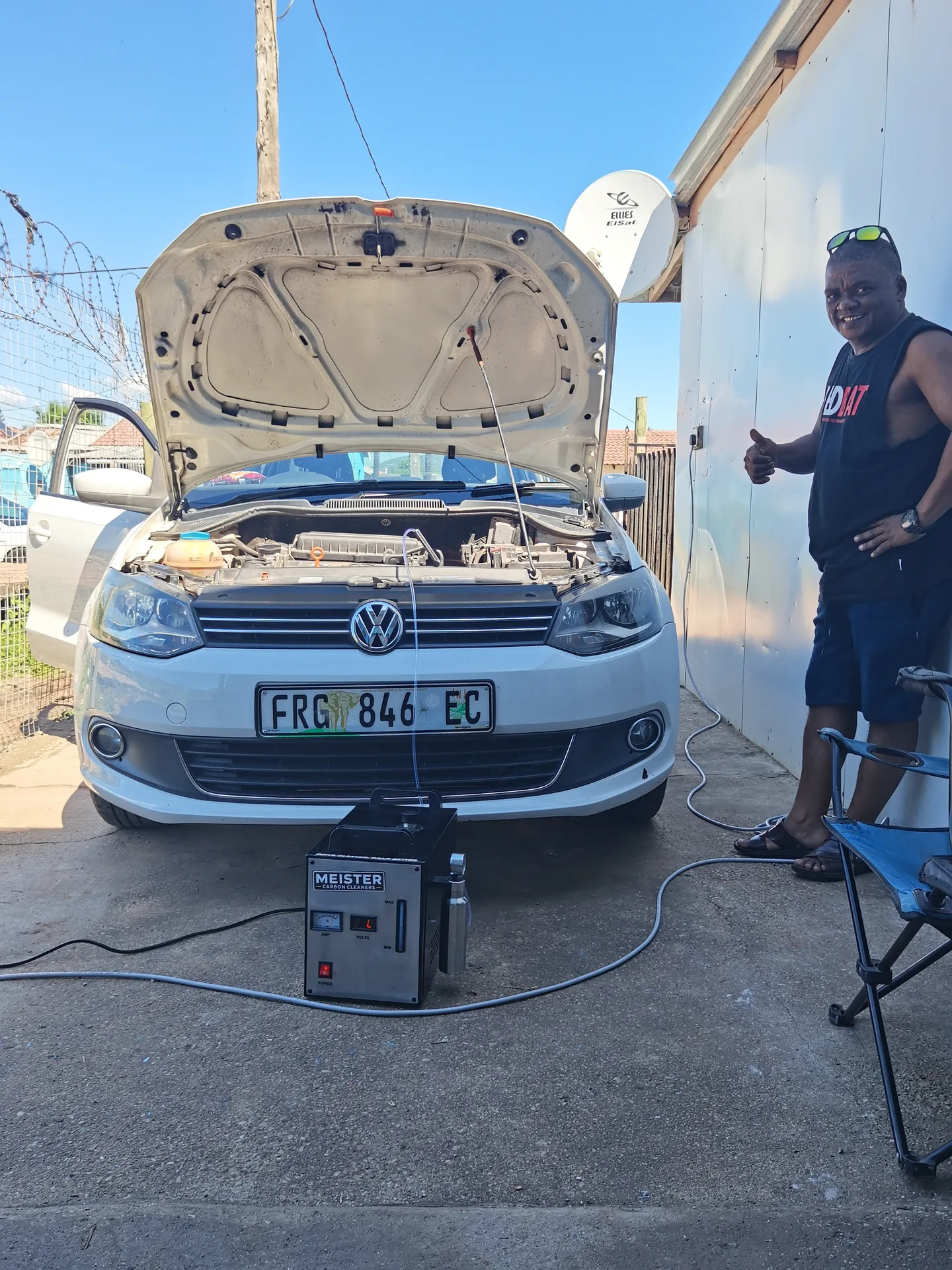 Real vehicle carbon cleaned by MCC