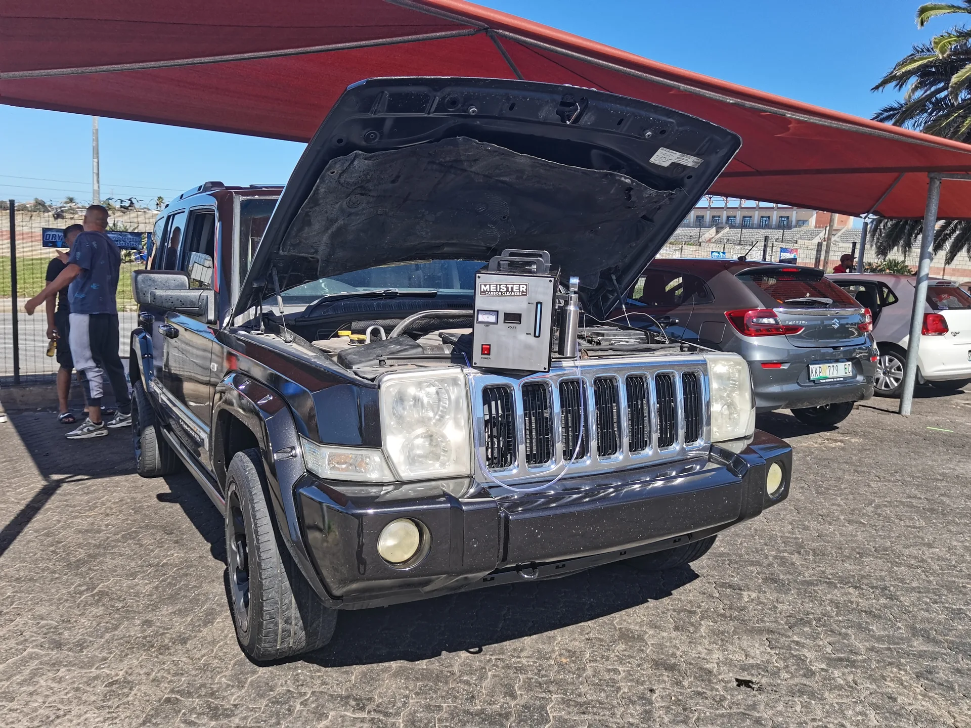 Real vehicle carbon cleaned by MCC