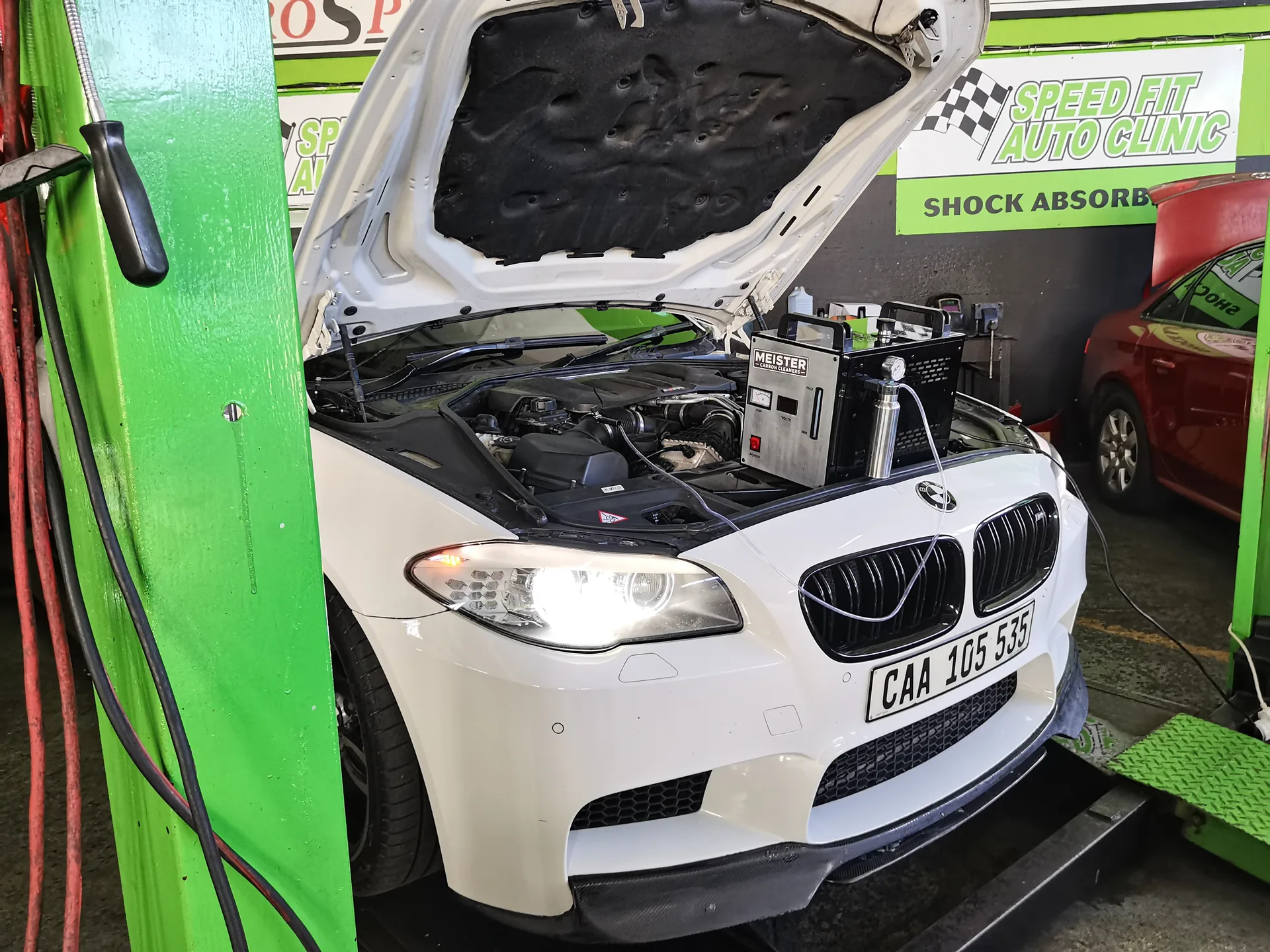 Real vehicle carbon cleaned by MCC