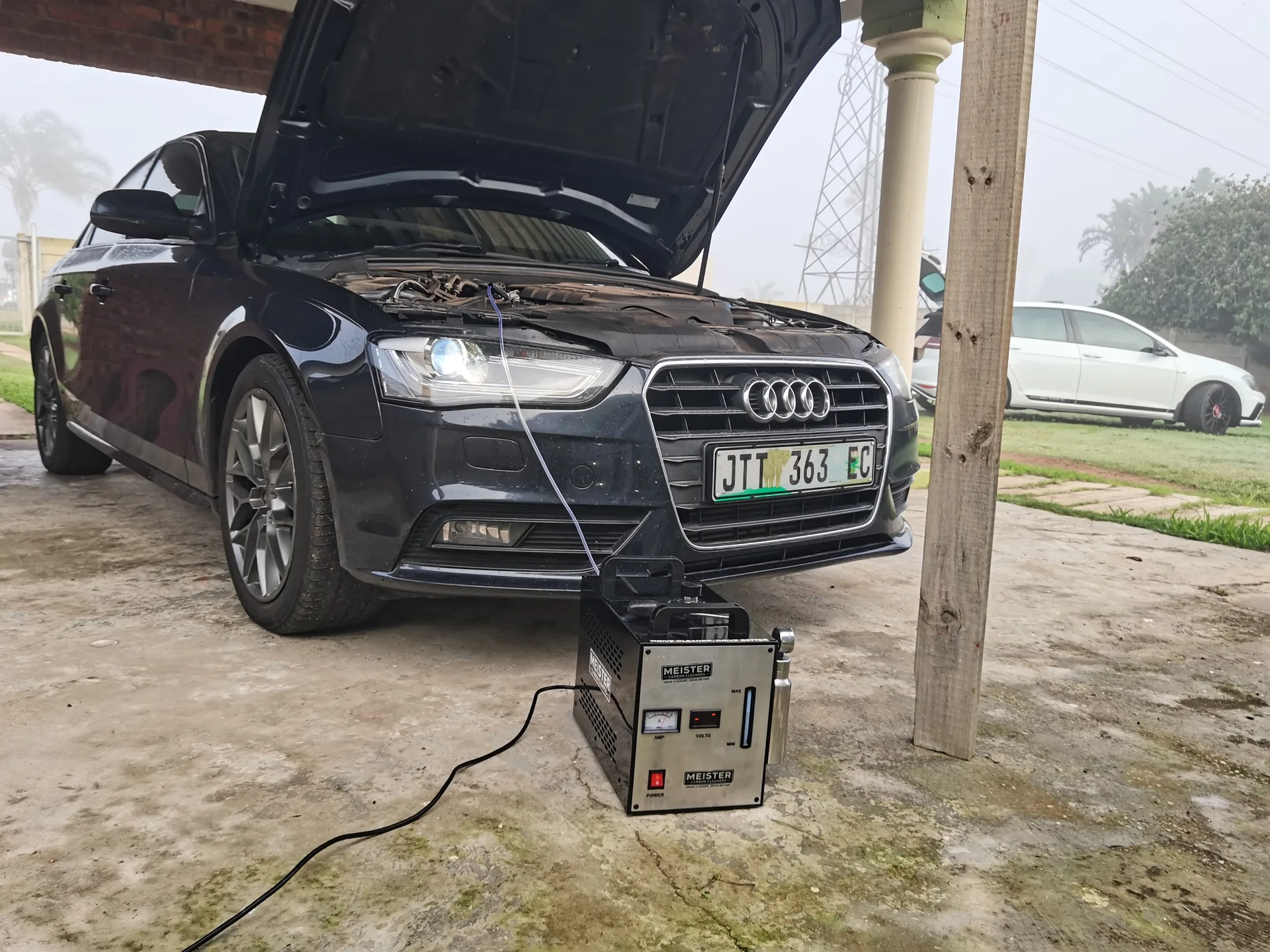 Real vehicle carbon cleaned by MCC