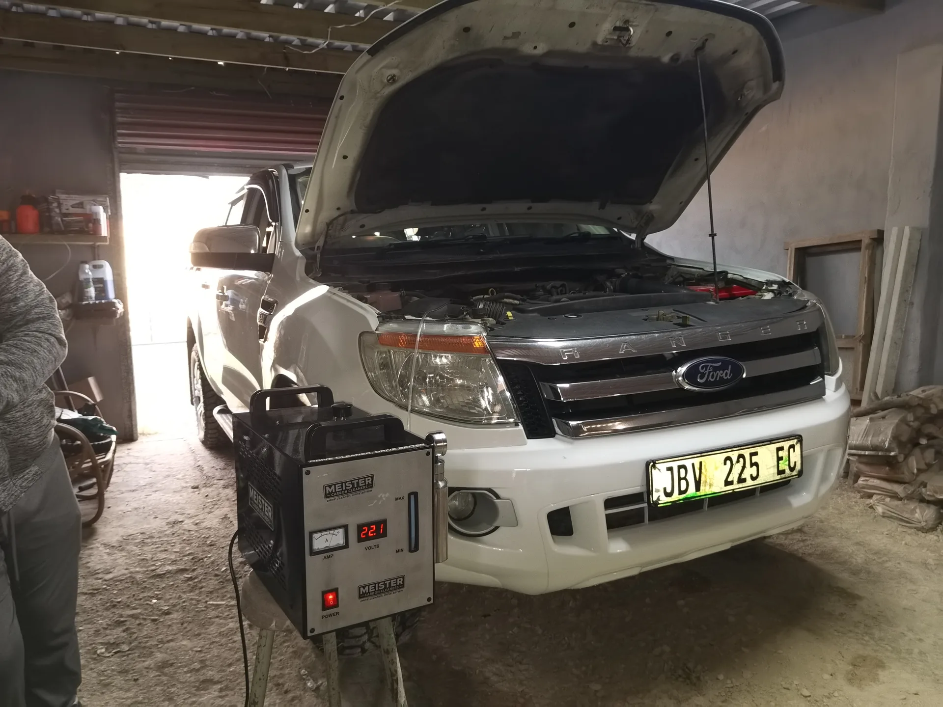 Real vehicle carbon cleaned by MCC