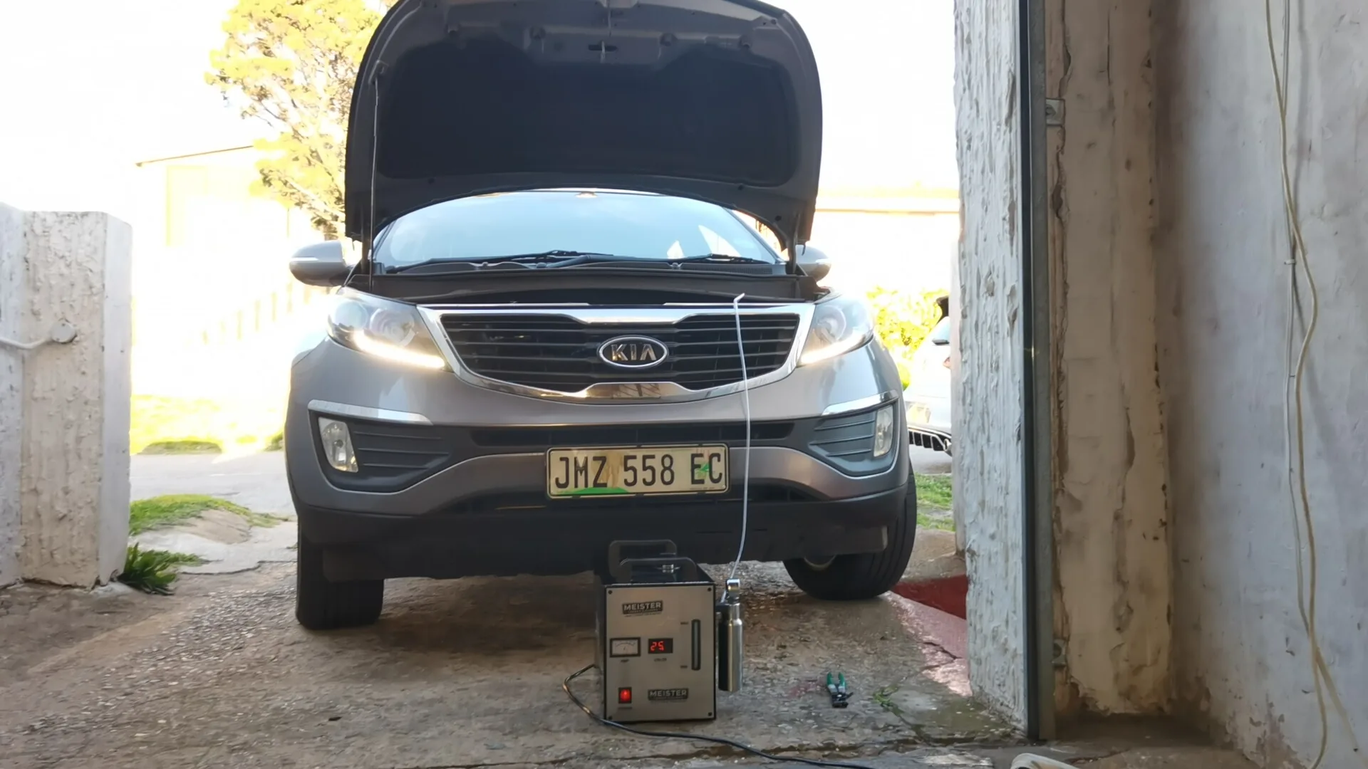 Real vehicle carbon cleaned by MCC