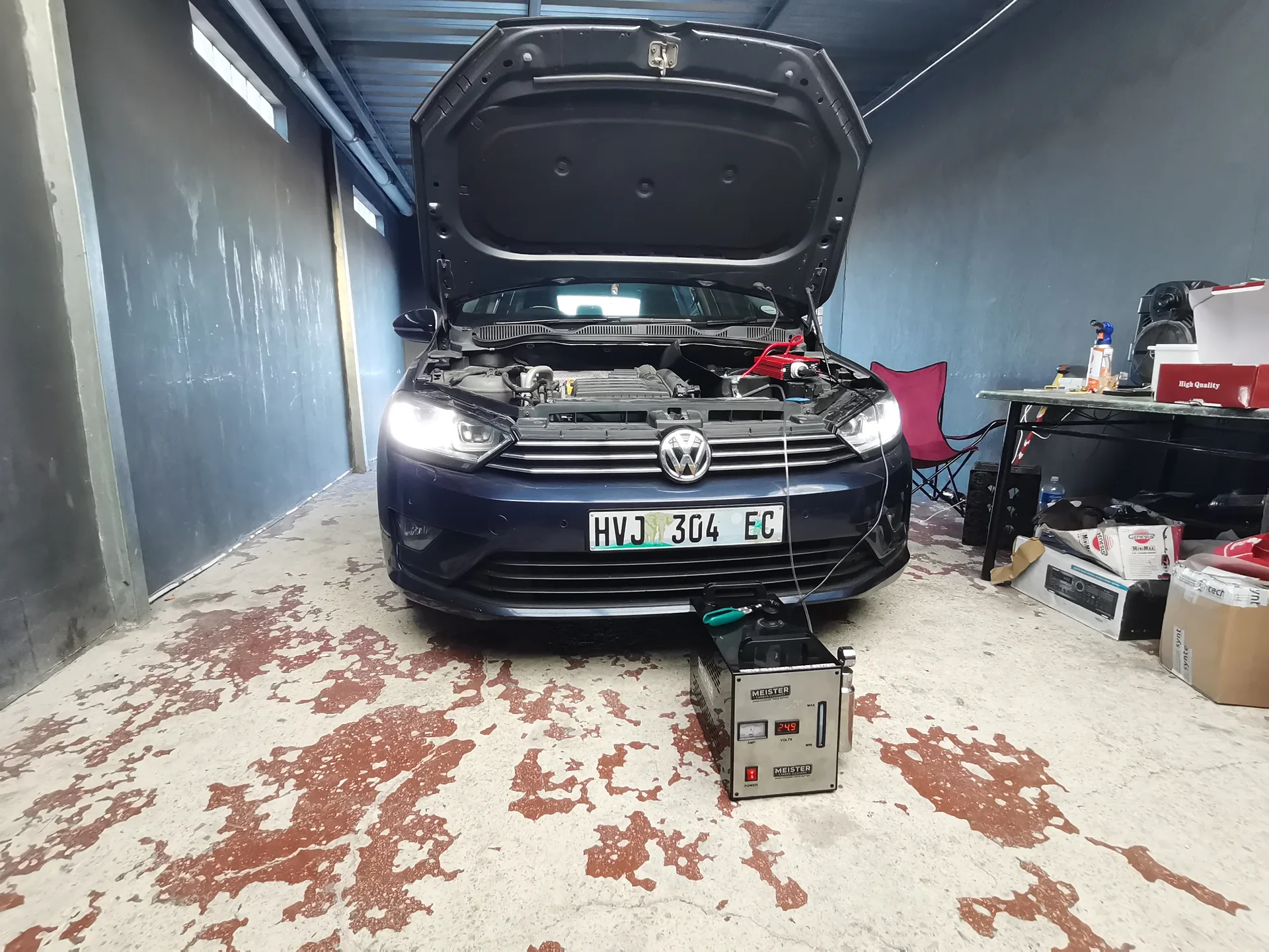 Real vehicle carbon cleaned by MCC