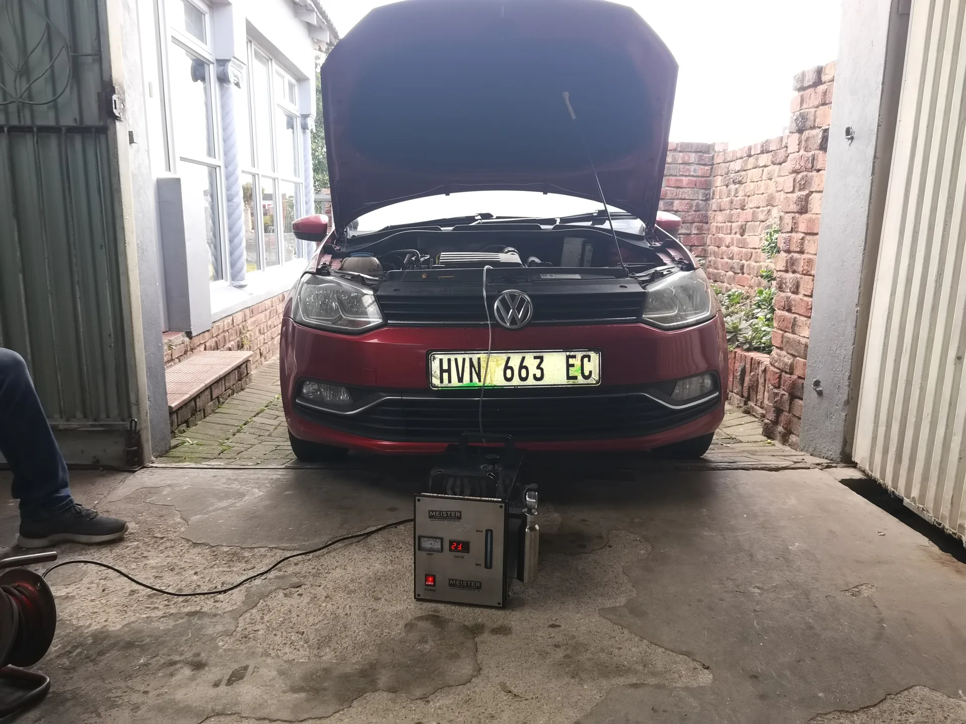 Real vehicle carbon cleaned by MCC