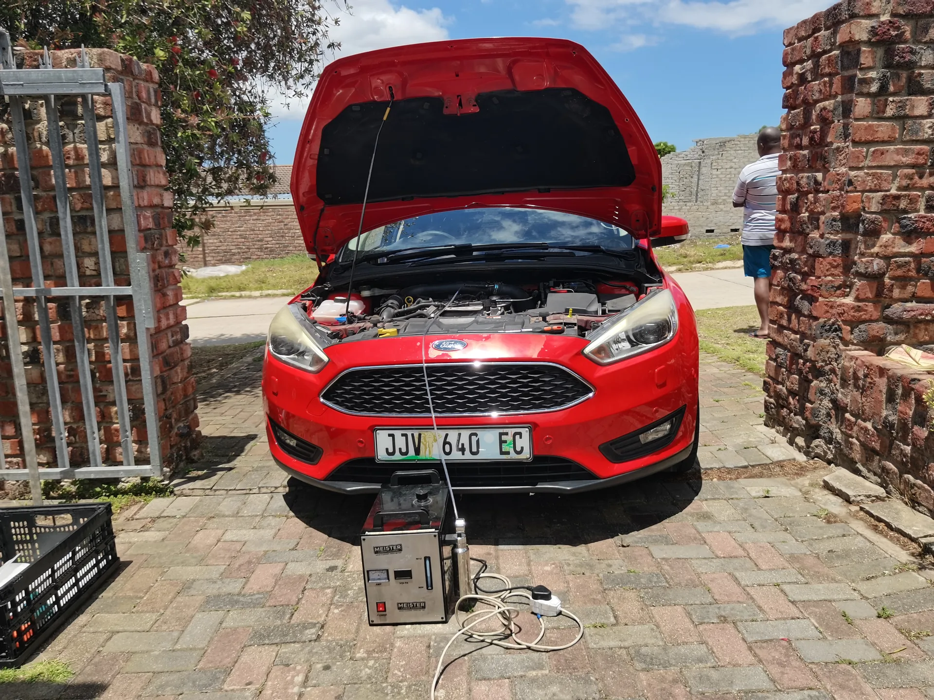 Real vehicle carbon cleaned by MCC