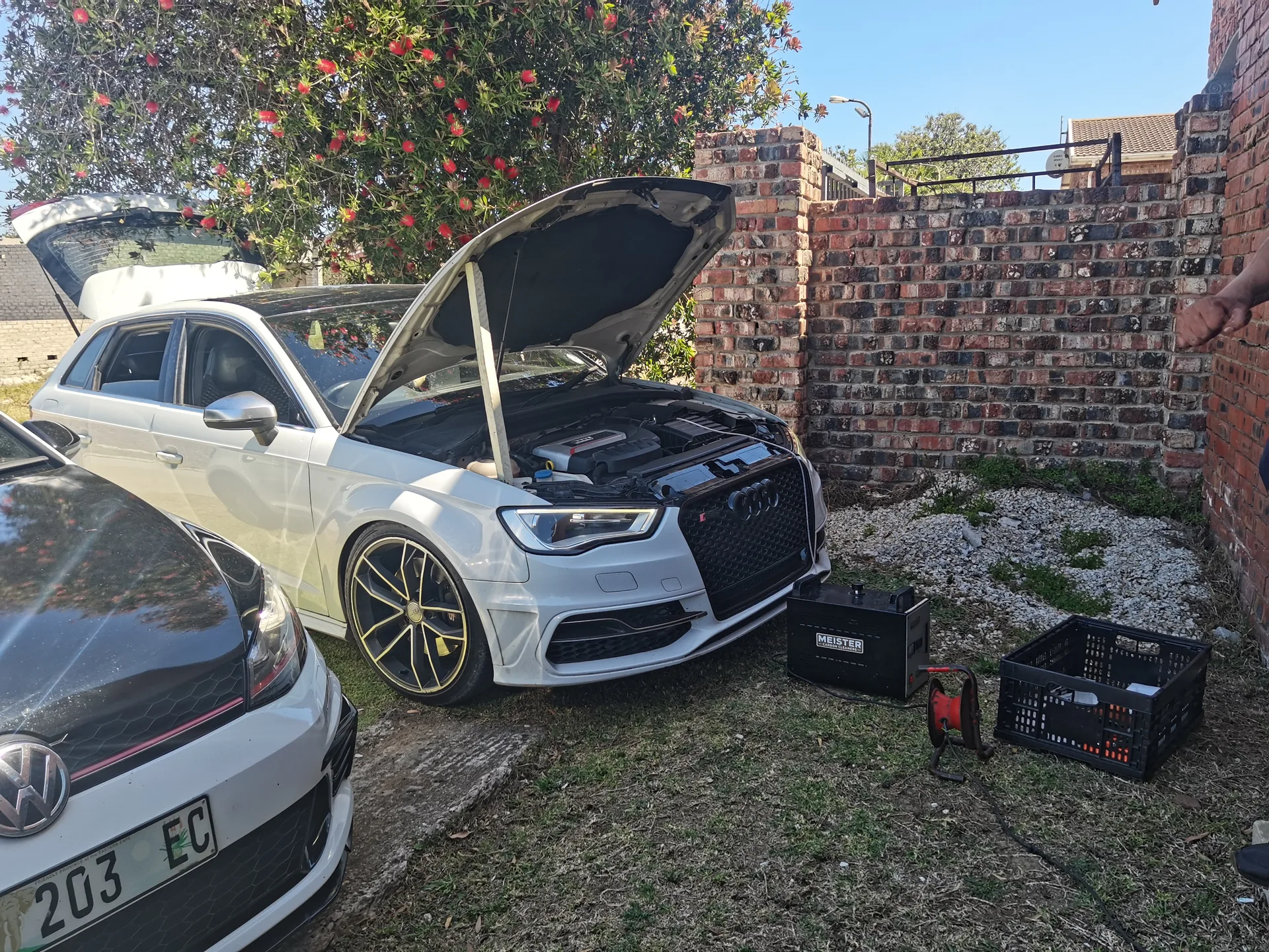 Real vehicle carbon cleaned by MCC