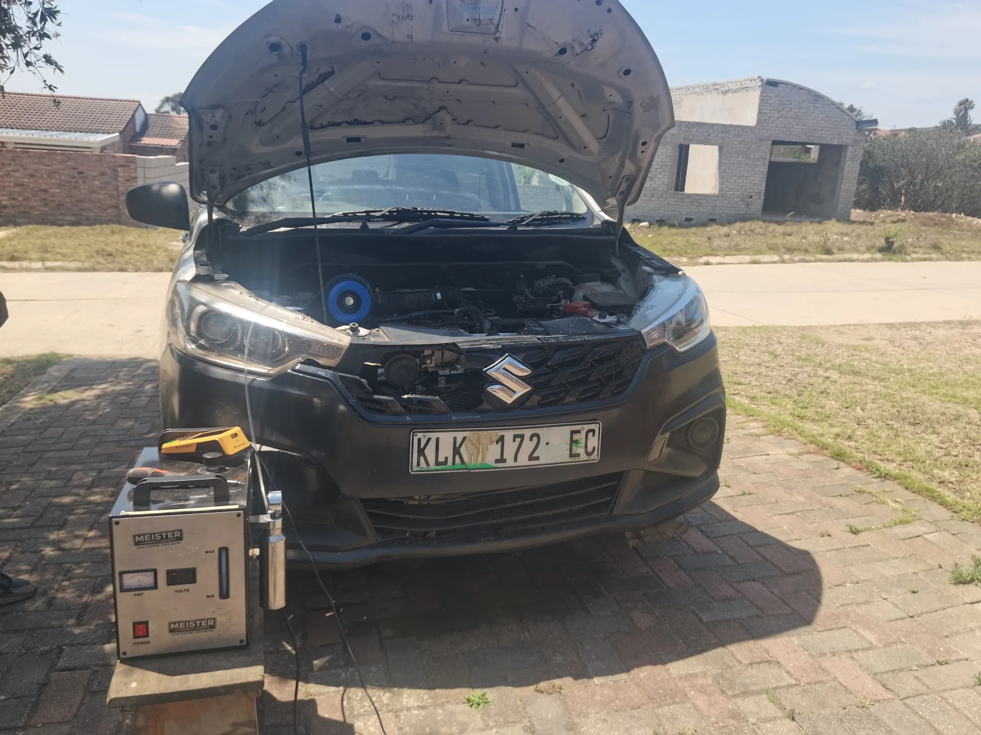 Real vehicle carbon cleaned by MCC