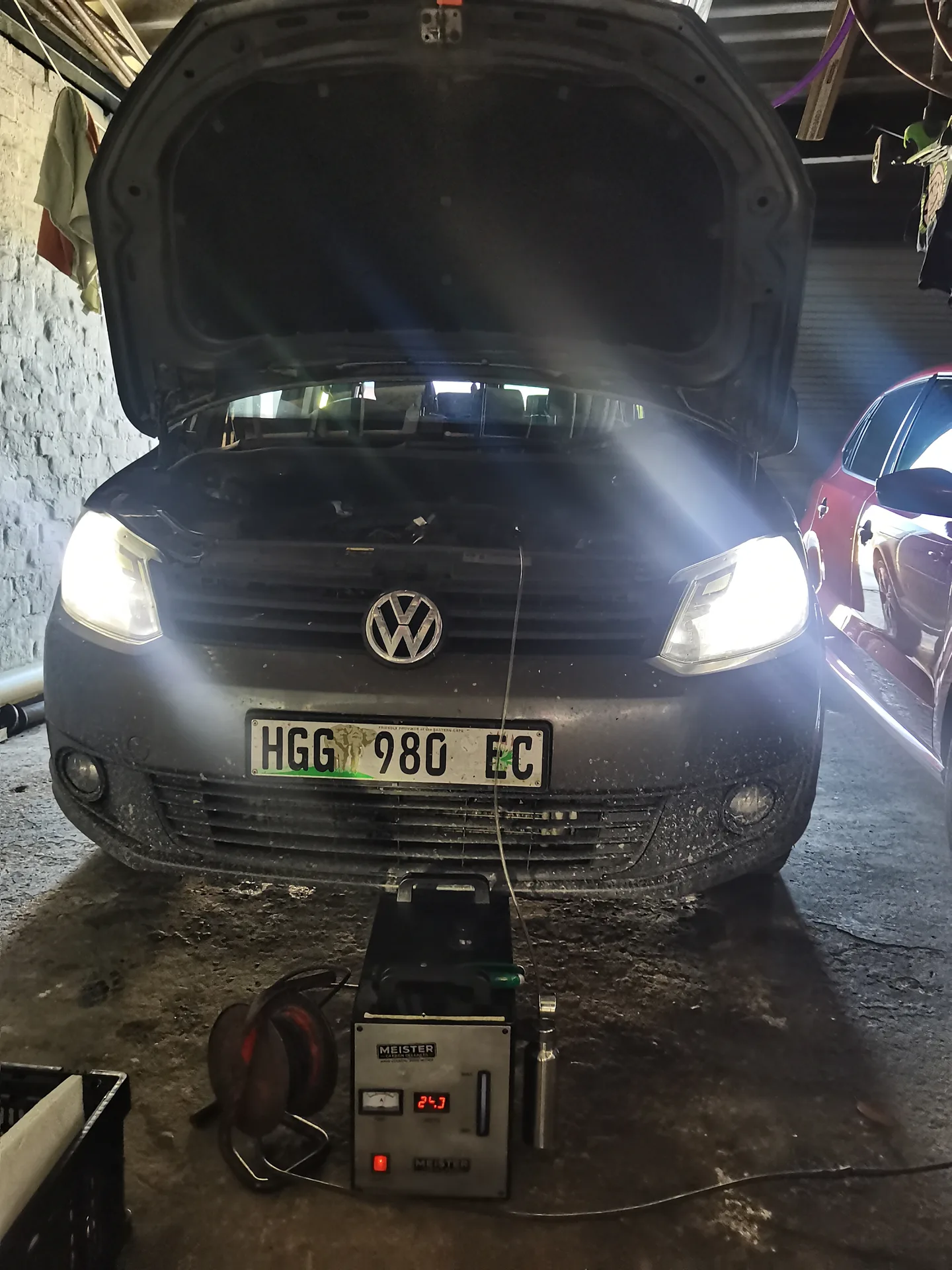 Real vehicle carbon cleaned by MCC