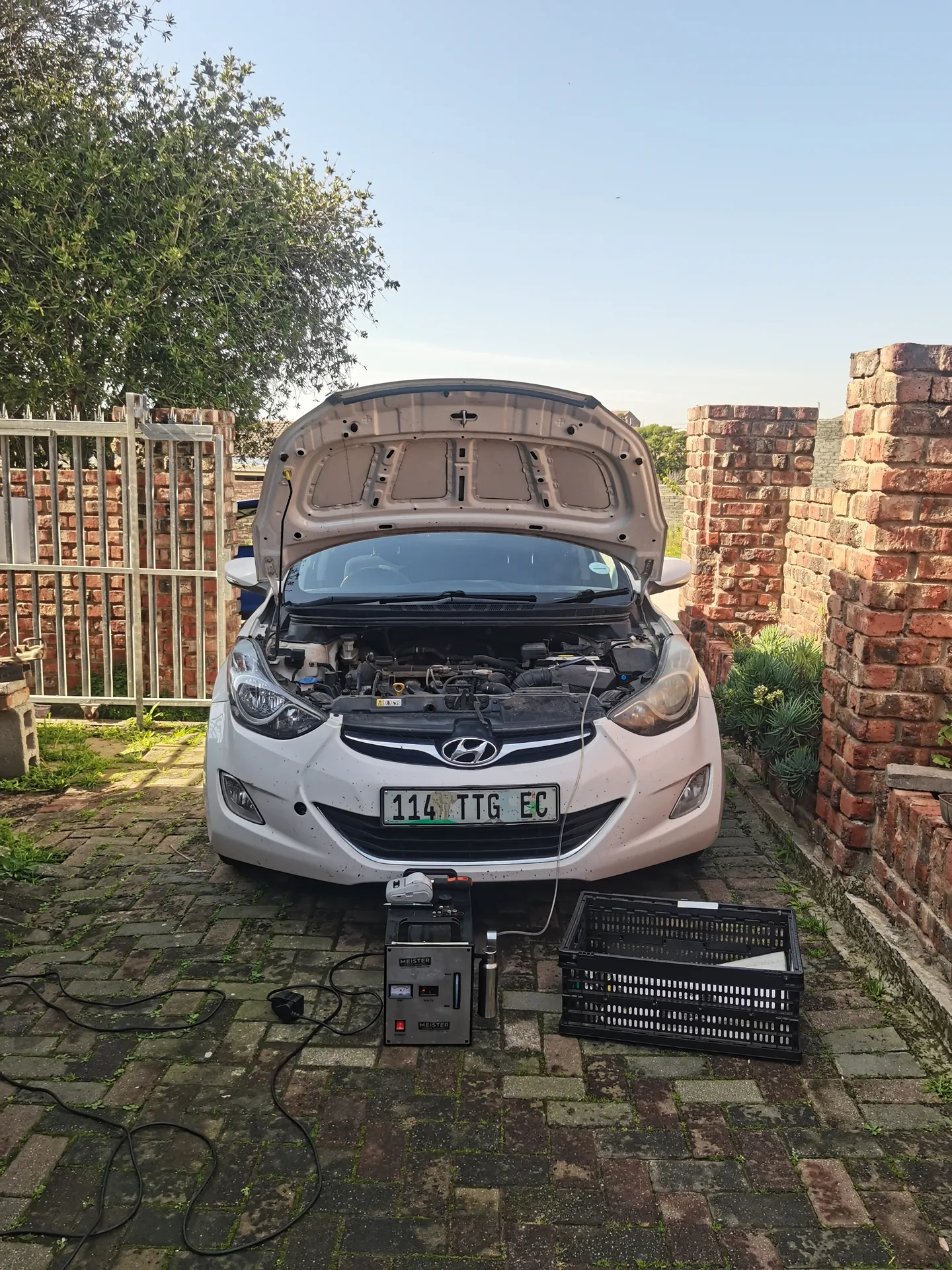 Real vehicle carbon cleaned by MCC